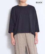オーガニックコットン天竺　7分袖Tシャツ