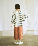 リップルボーダー　後ろタックプルオーバー