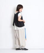 コットン天竺×ドットメッシュレース　フレンチＴシャツ