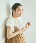 ドットメッシュレース　つけ衿