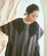 ドットメッシュレース　つけ衿
