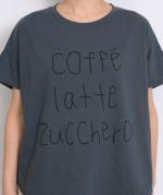 ラフィ天竺　プリントT(coffe latte zucchero)