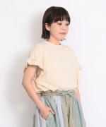 【ラストワン！】リサイクルコットン天竺　袖フリルプルオーバー