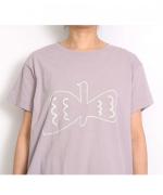 ハイゲージ天竺　バードプリントTシャツ