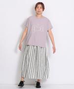 ハイゲージ天竺　バードプリントTシャツ