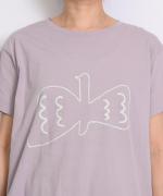 ハイゲージ天竺　バードプリントTシャツ