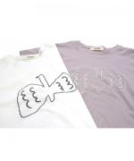 ハイゲージ天竺　バードプリントTシャツ