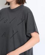 ラフィ天竺　プリントＴシャツ(HOLYDAY)