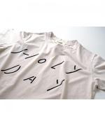 ラフィ天竺　プリントＴシャツ(HOLYDAY)