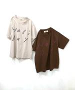 ラフィ天竺　プリントＴシャツ(HOLYDAY)