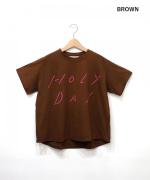 ラフィ天竺　プリントＴシャツ(HOLYDAY)
