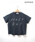 ラフィ天竺　プリントＴシャツ(HOLYDAY)