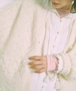 フェザリーコットン天竺　クルーネック長袖