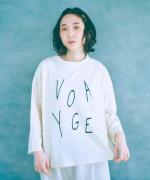 ラフィ天竺②　プリントT（VOYAGE）