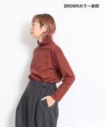 スープレコットン天竺　裾ラウンド長袖ロングT
