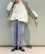 三子強撚コットン・ドリル ショートブルゾン