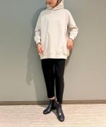 プランプ ポリエステル・ダブルクロス テーパードパンツ