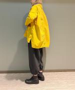 プランプ ポリエステル・ダブルクロス 裾タックパンツ