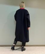 1/14 カーディングウール・フラノ ノーカラーコート