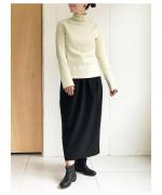 ヘヴィーポリエステル・ダブルクロス2WAYストレッチ ストレートスカート
