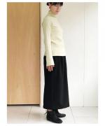 ヘヴィーポリエステル・ダブルクロス2WAYストレッチ ストレートスカート