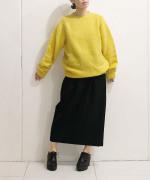 ヘヴィーポリエステル・ダブルクロス2WAYストレッチ ストレートスカート