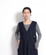 ランダムリブニット②　Uネック長袖