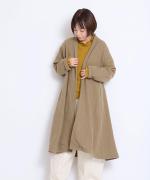 ランダムリブニット　フリルハイネック