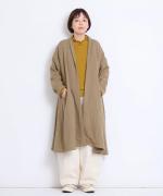 ランダムリブニット　フリルハイネック