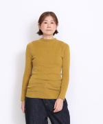 コットンリブニット　ハイネック長袖