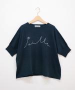 ランダムリブニット　刺繍プルオーバー