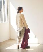 ロービングケーブルハンドニット　カーディガン