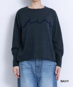 【PICK UP！秋SALE】ランダムリブ刺繍プルオーバー