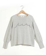 【PICK UP！秋SALE】ランダムリブ刺繍プルオーバー