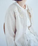 フラワー刺繍ニット　カーディガン