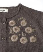 フラワー刺繍ニット　カーディガン