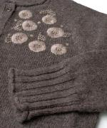フラワー刺繍ニット　カーディガン