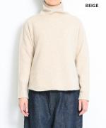 カシミヤタッチふわふわウールニット　タートルプルオーバー