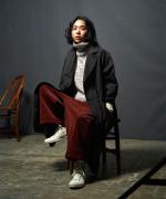 ネップ混ロービングニット　ベスト