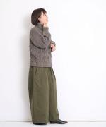 【ラストワン！】ロービング柄編みハンドニット　プルオーバー