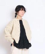 【ラストワン！】ロービング柄編みハンドニット　カーディガン