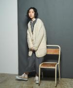 極太ロービングハンドニット　ロングカーディガン