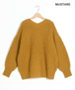 ウールアルパカ片畦ニット　2wayロングカーディガン