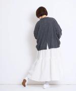 メリノウールニット　デザインプルオーバー