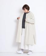 メリノウールニット　デザインプルオーバー