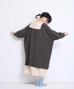 もっちりキャメルニット　ロングカーディガン