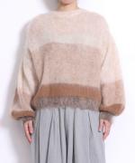 【PICK UP ITEM！】モヘアグラデーションボーダーニット　プルオーバー