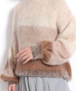 【PICK UP ITEM！】モヘアグラデーションボーダーニット　プルオーバー