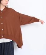 強撚コットンニット　カーディガン