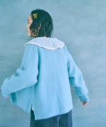 鹿の子ウールアルパカ　カーディガン